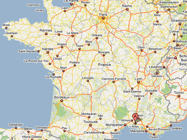 france Arles map