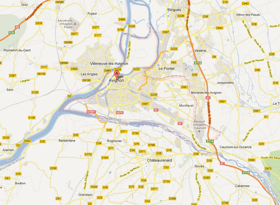 map of Avignon