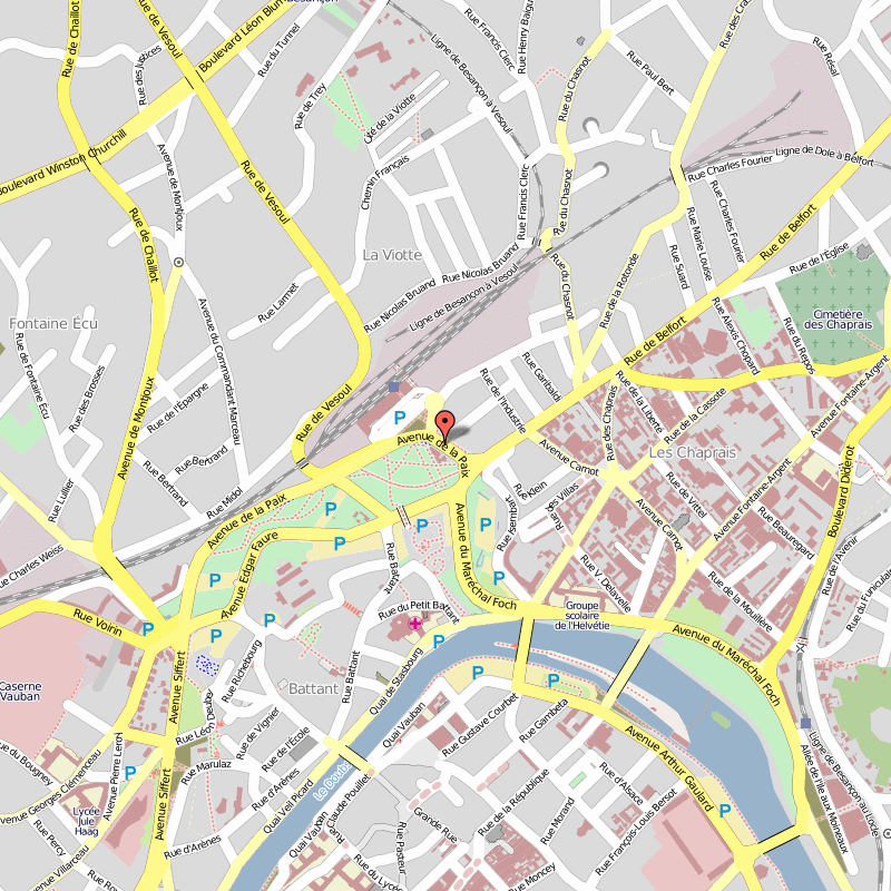 Besancon city map