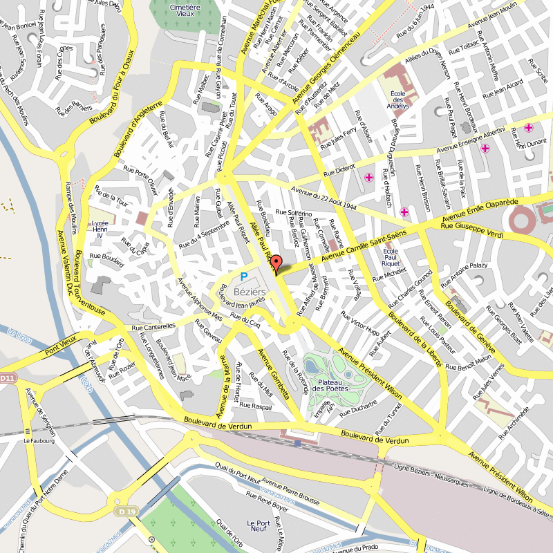 Beziers map