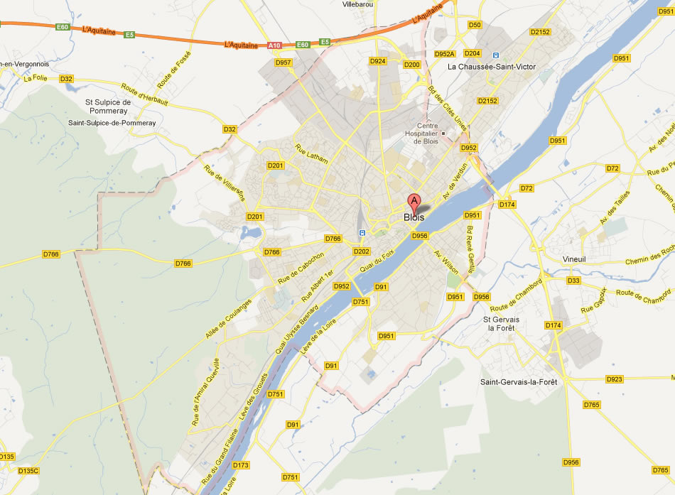 map of Blois