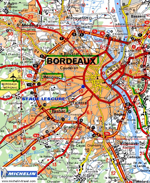 Map of bordeaux france