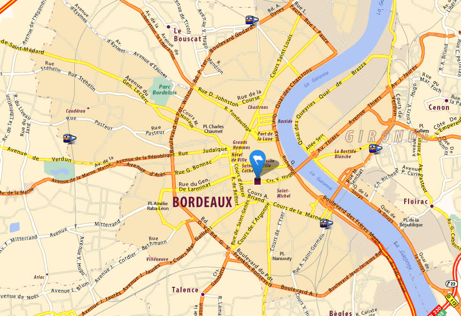 Bordeaux map