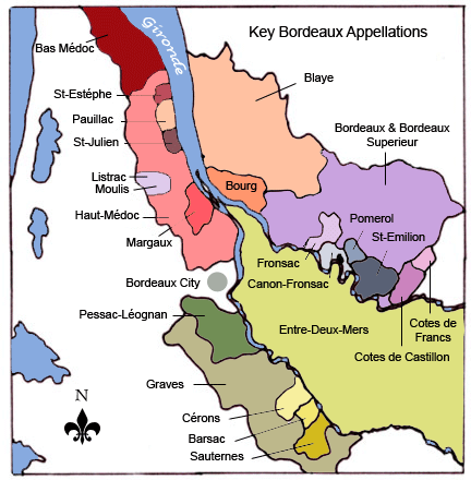 bordeaux regions map