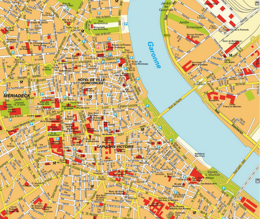 Bordeaux map