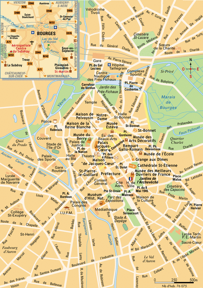 Bourges map