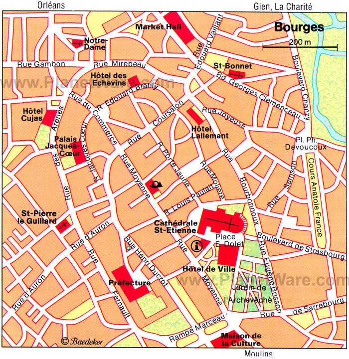 Bourges map