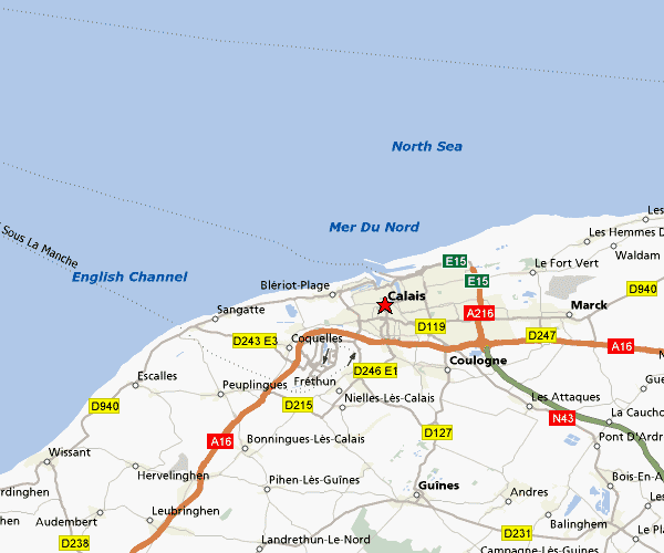 Calais road map