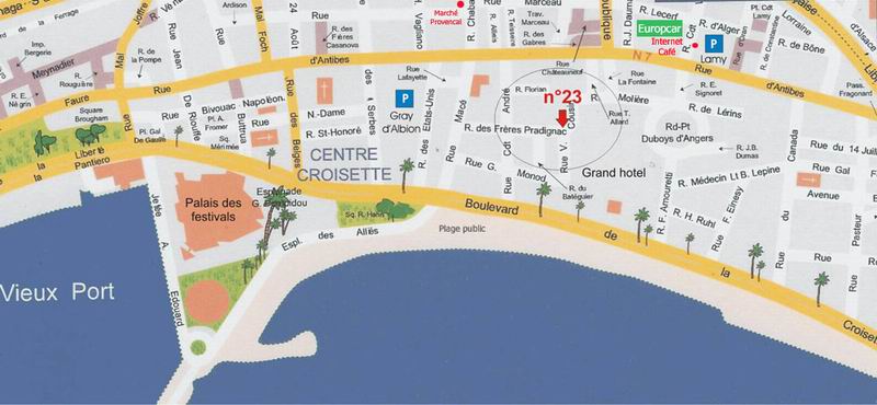 Cannes port map