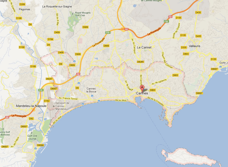 map of Cannes