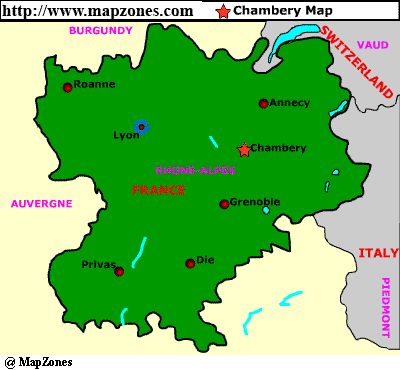 Chambery province map