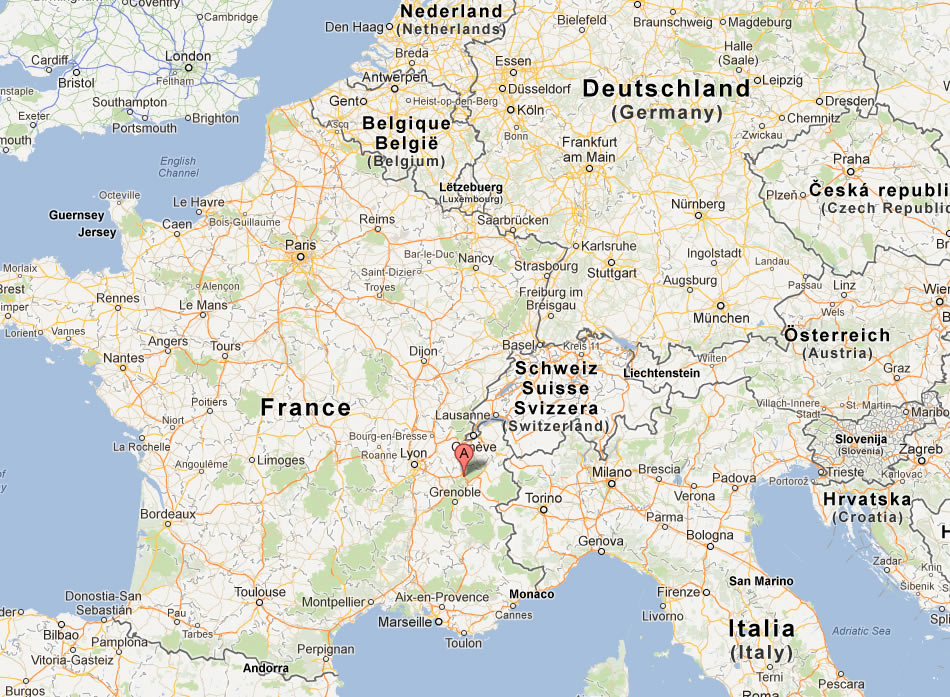 tourist map of chambery france