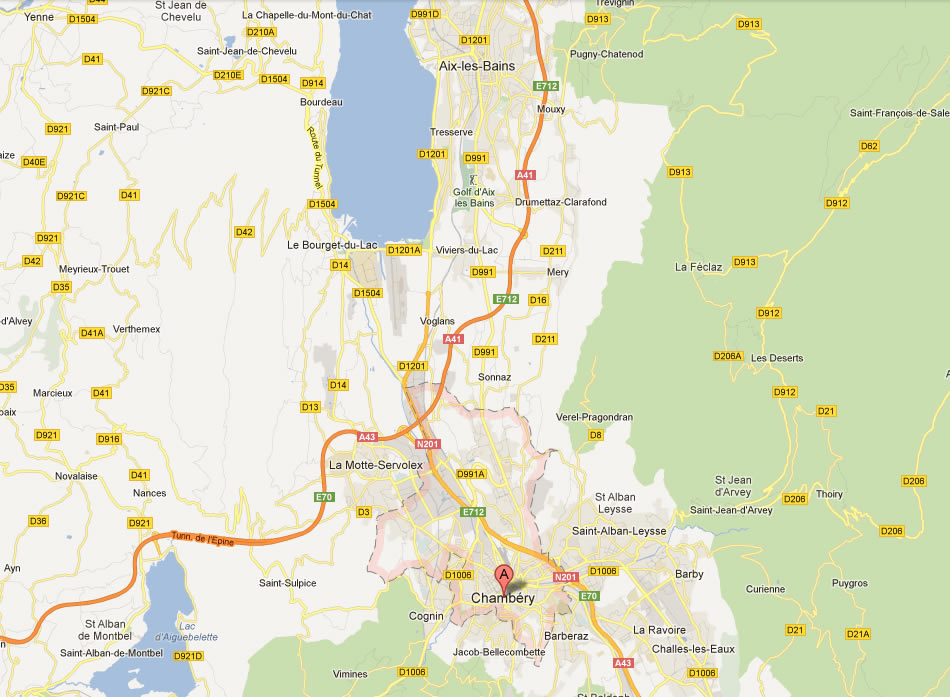 map of Chambery