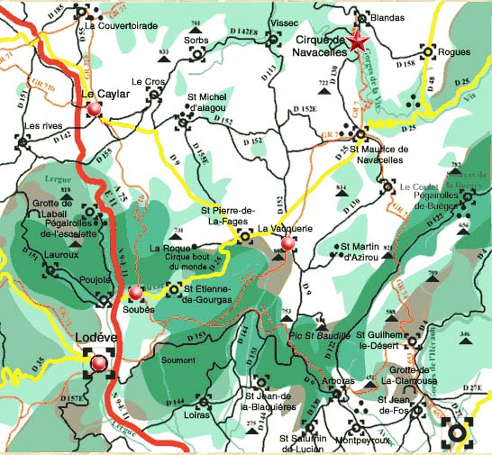 Clermont Ferrand region map