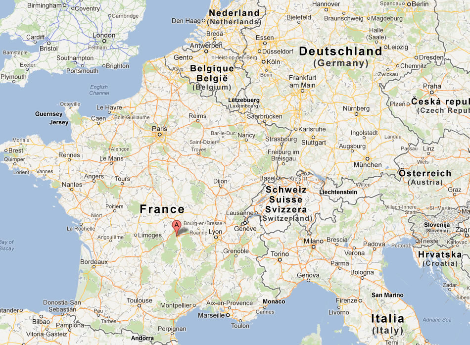 map of Clermont Ferrand france