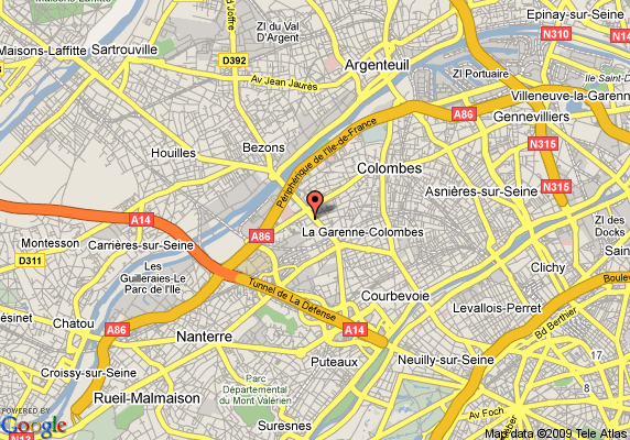 Colombes hotels map