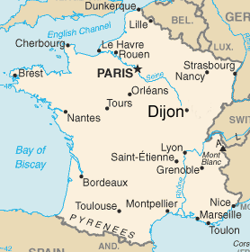 france map Dijon