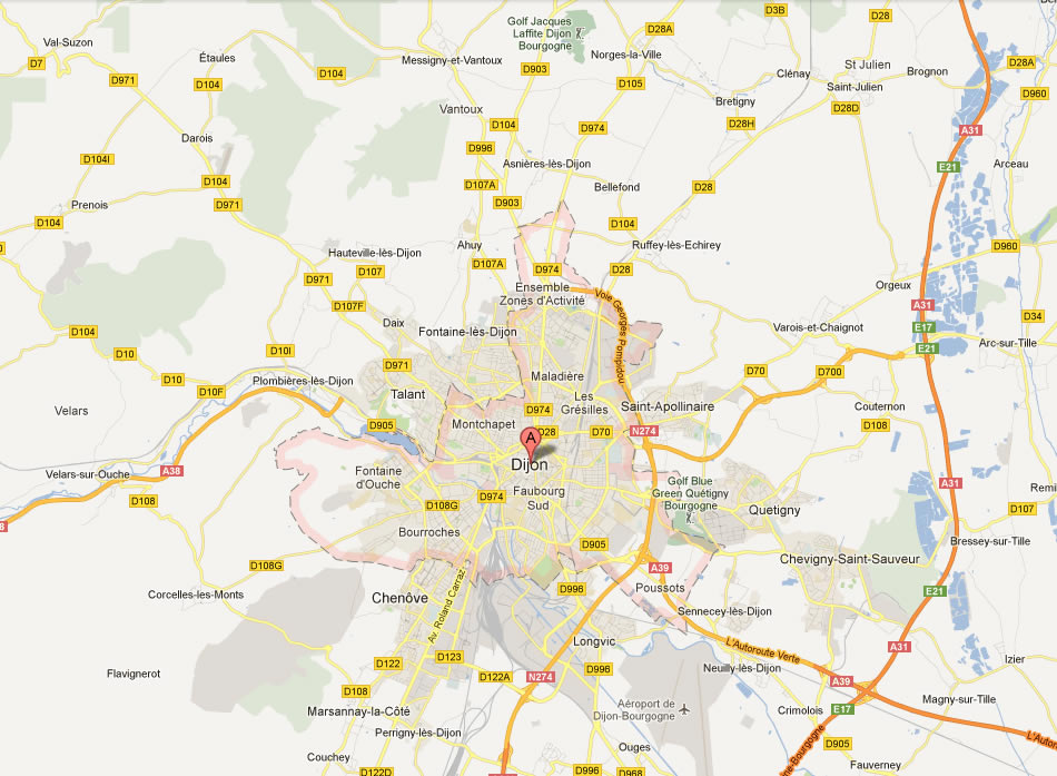 map of Dijon