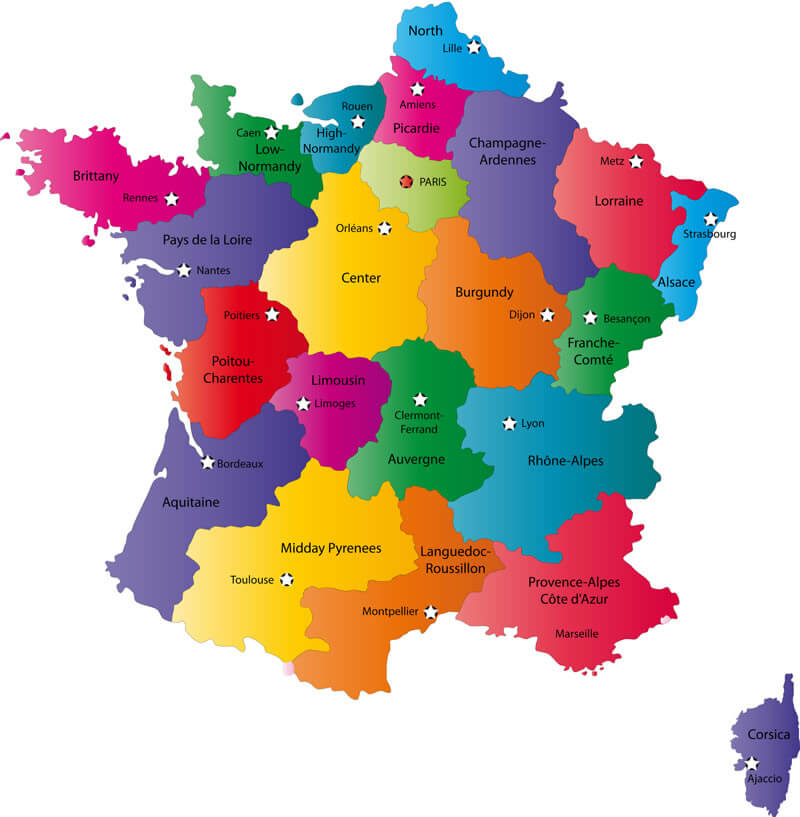 France Regions Map