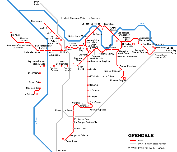 grenoble metro map