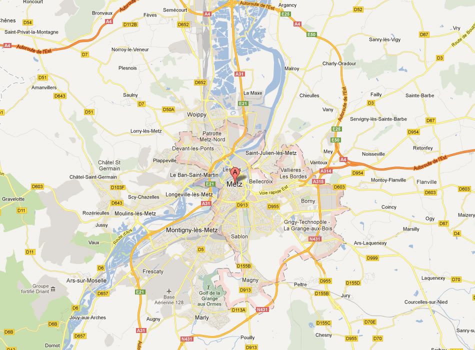 map of Metz