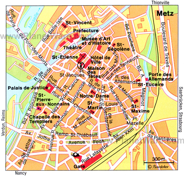 Metz Map - France