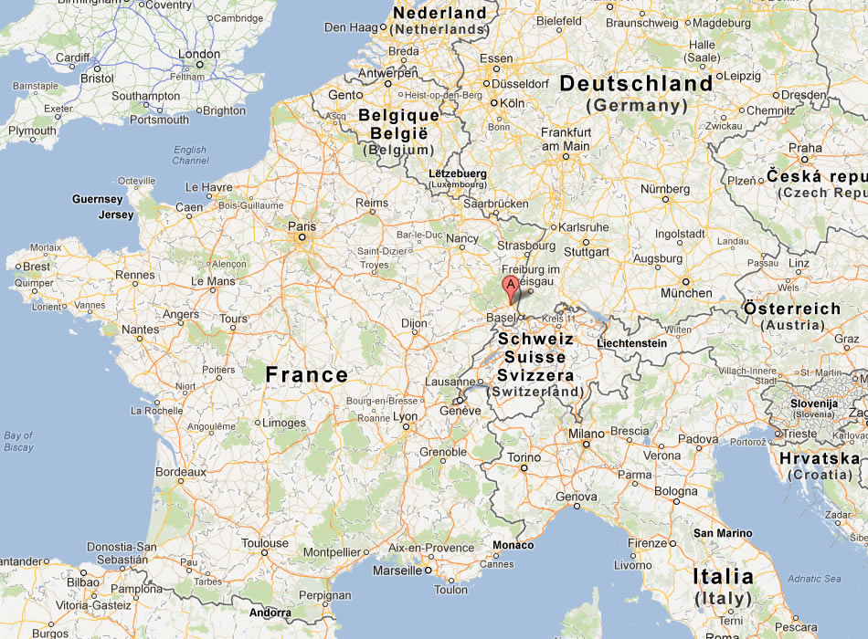 map of Mulhouse france