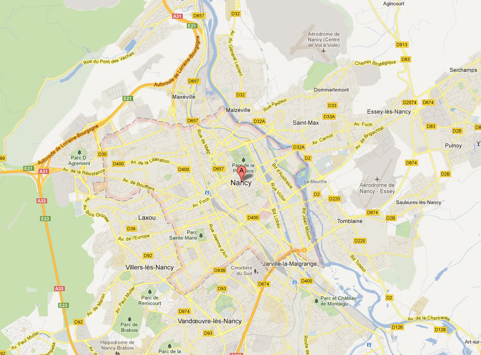 map of Nancy