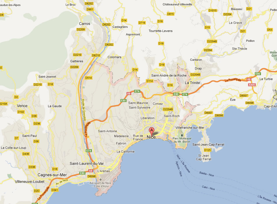 map of Nice