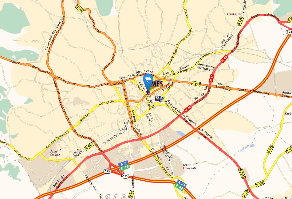 Nimes map