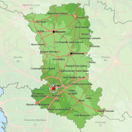Niort province map
