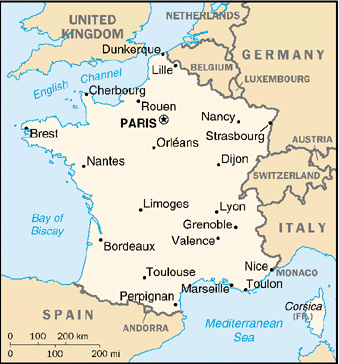 france Orleans map