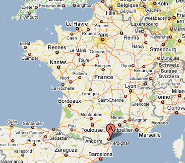 France Perpignan map
