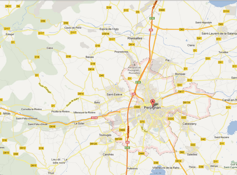 map of Perpignan