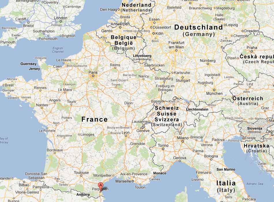 map of Perpignan france