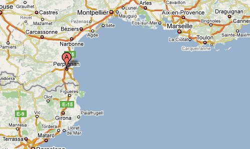 Perpignan Coast Map