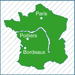 Poitiers france map