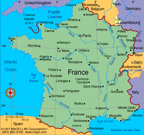 france Quimper map