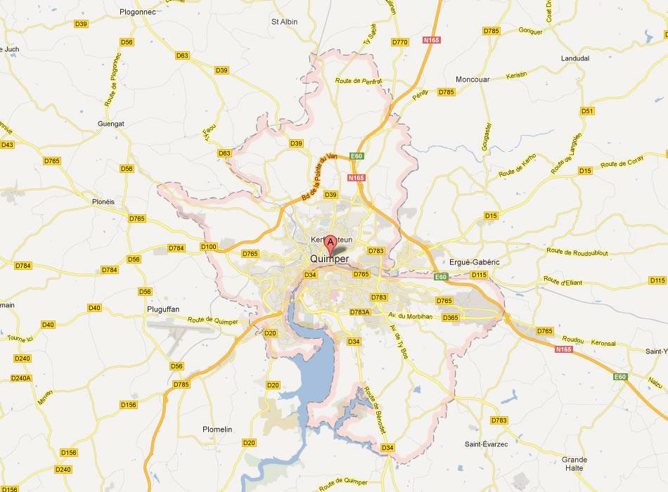 map of Quimper