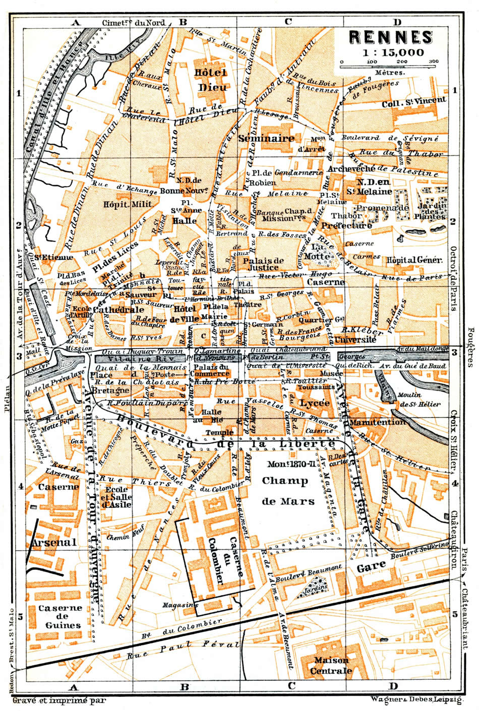 Rennes map 1899