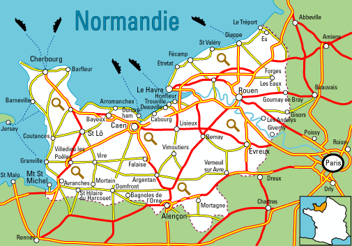 normandie Rouen map