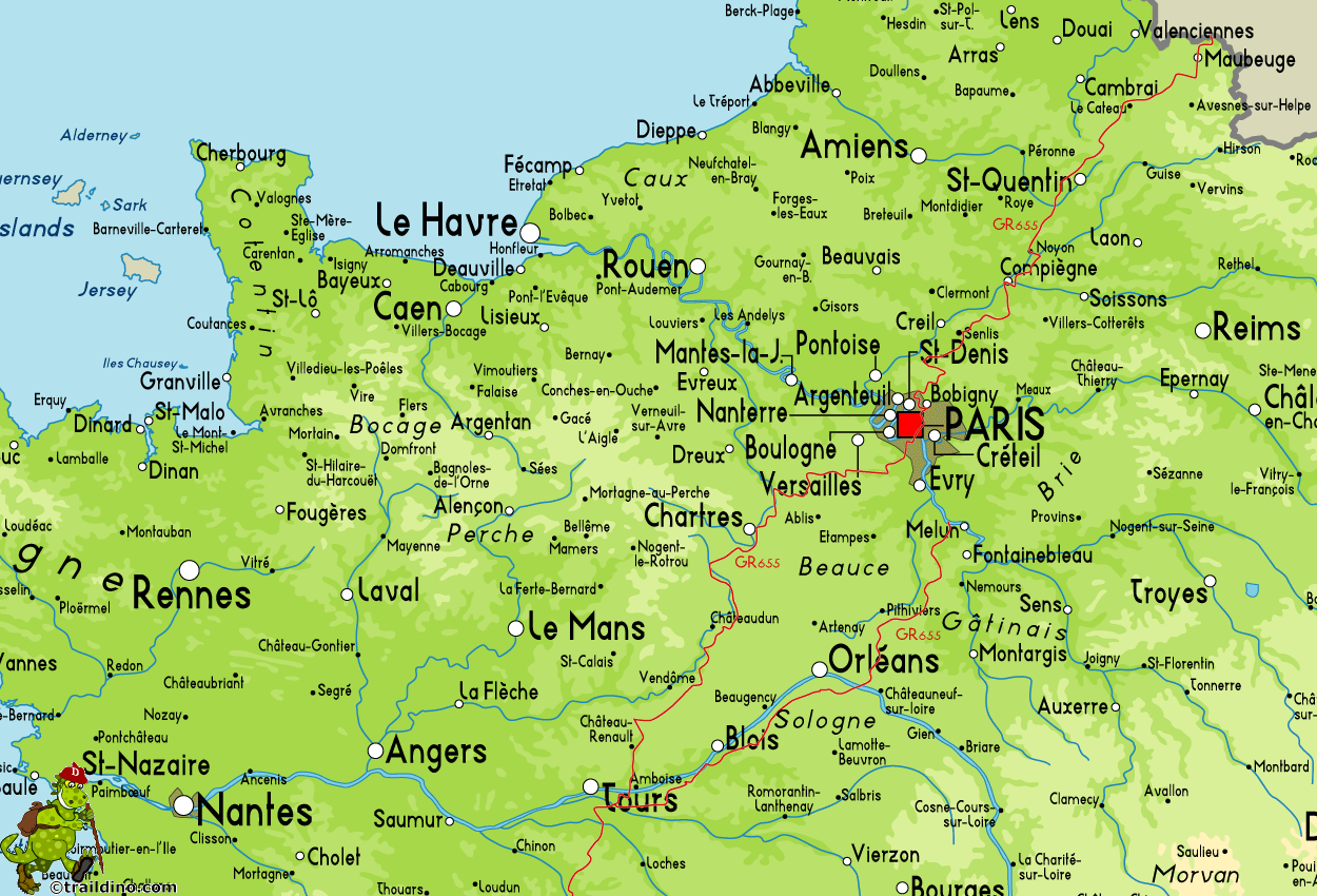 Saint Quentin paris regional map