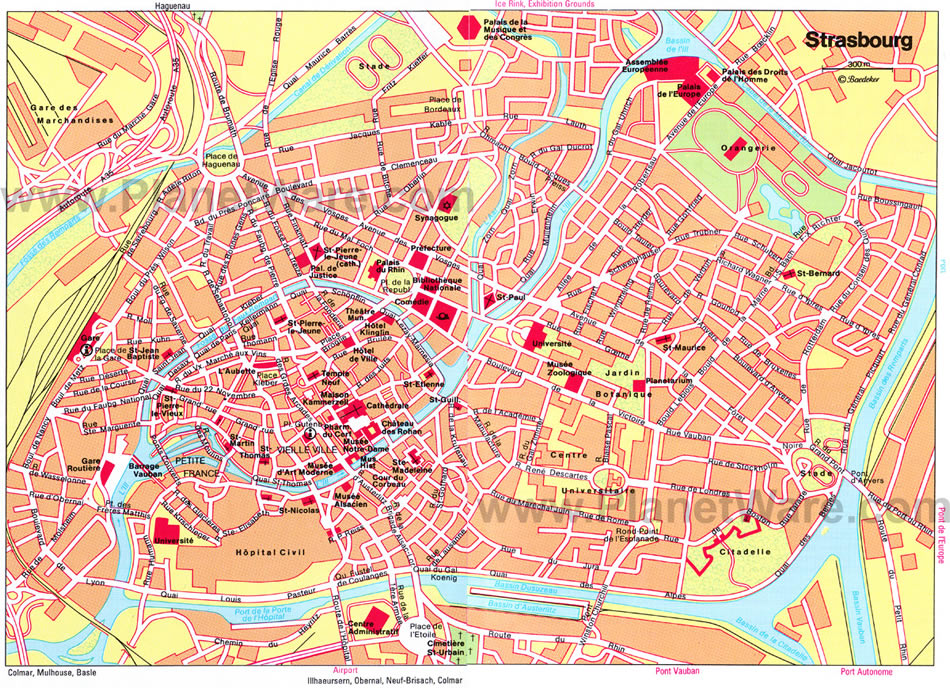 Strasbourg city map