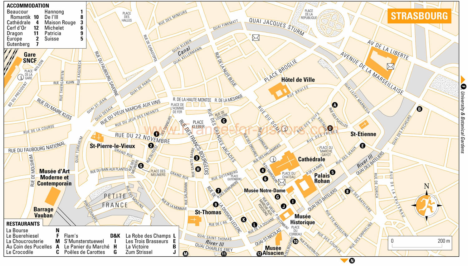 Strasbourg tourist map