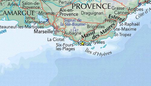 Toulon provence map