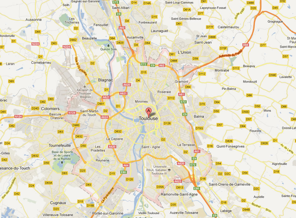 map of Toulouse