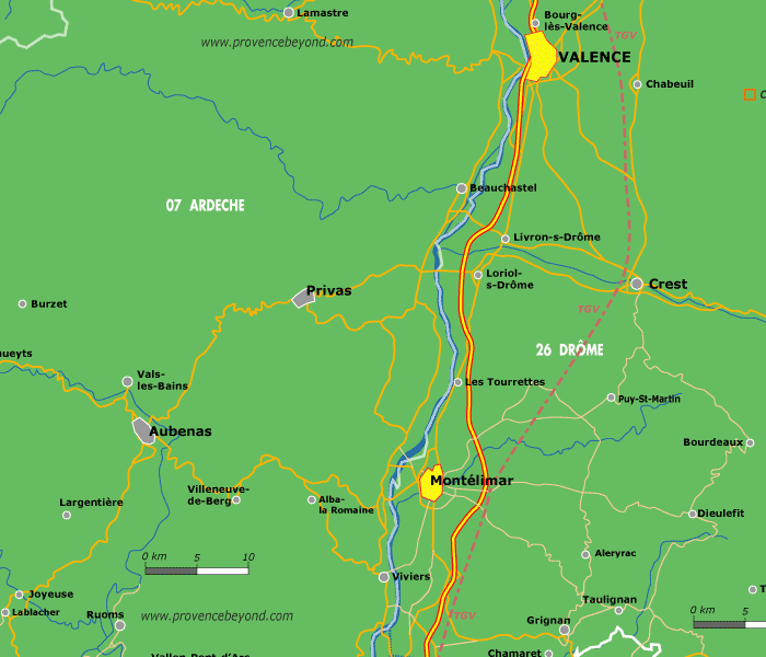 Valence province map