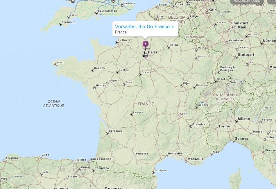 france Versailles map