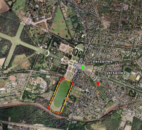 Versailles satellite map