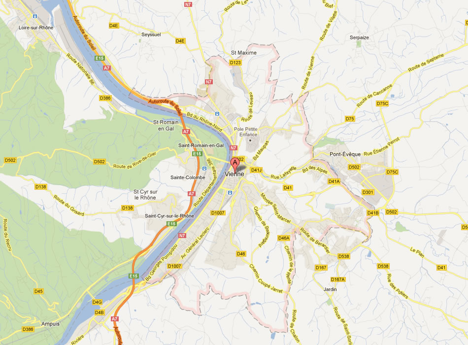 map of vienne